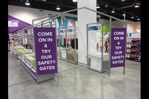 In-store merchandise areas are well-defined